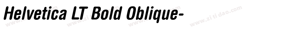 Helvetica LT Bold Oblique字体转换